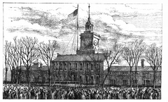 Raising flag at Independence Hall