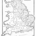 Map of England showing the Anglo-Saxon Kingdoms and Danish Districts