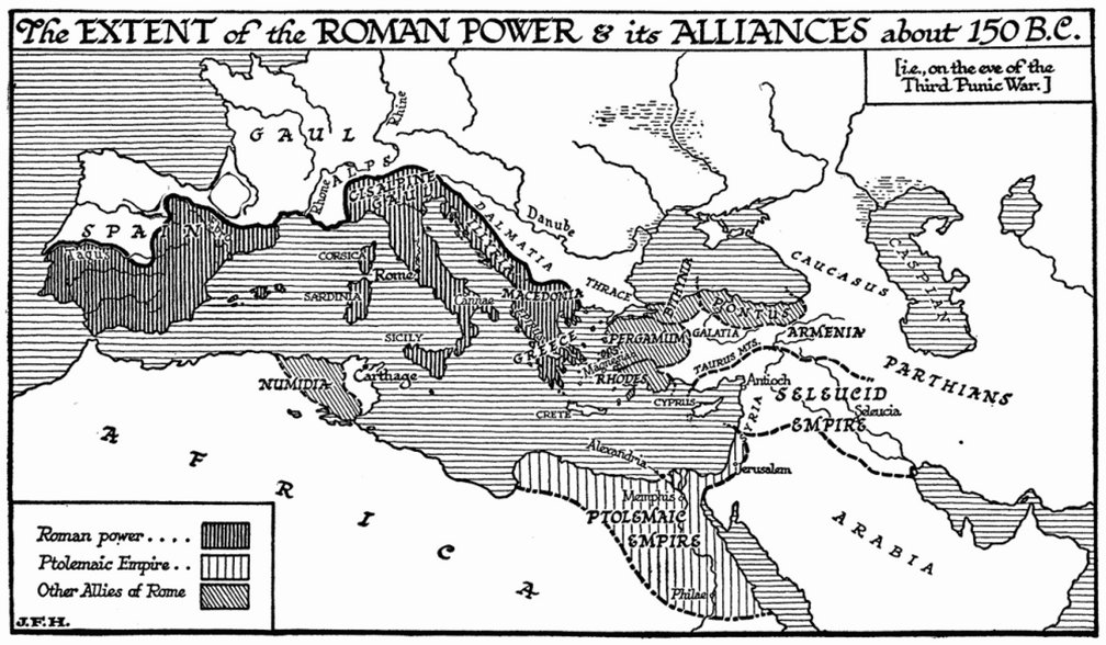 Rome and its Alliances, 150 B.C.