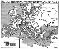European Trade Routes in the 14th Century