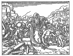 Jeremiah lamenting the fall of Jerusalem