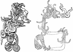 Typical Elaborated Serpents of the Mayas