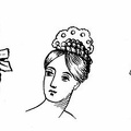 bonnets, a turban, a cap, and various modes of dressing the hair. 1833.jpg