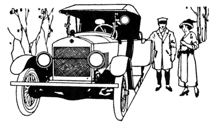 Chauffeur opening door for a lady