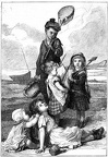 Five children at the beach