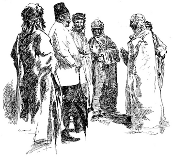 Arabs conversing with a Turk