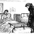 Lady visiting man in hospital