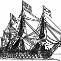 Three-decked ship of the line, 18th century