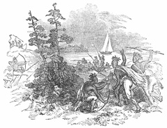 Captain Church and his men hemmed in by Indians