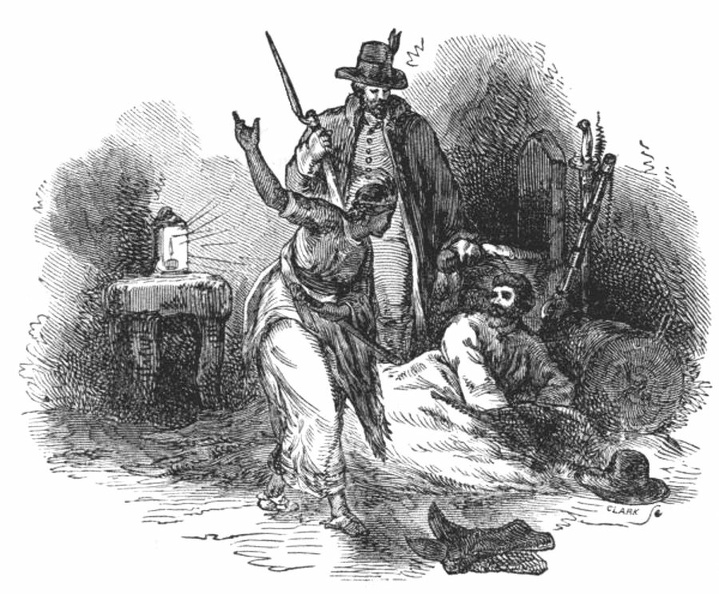 Pocahontas coming in the night to tell Smith of the intended Massacre.jpg