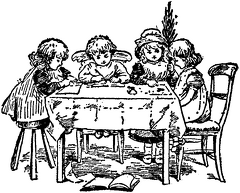 Children sitting at the table
