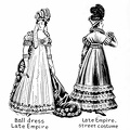 Late Empire - Ball dress and street costume 