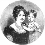 The Duchess of Kent, with Princess Victoria at the age of two