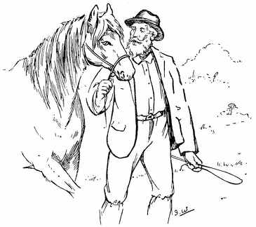 Man leading a horse