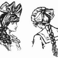 Which arrangement of hair and bow do you think most appropriate for school wear