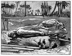 The Colossus of Ramses II emerging from the earth