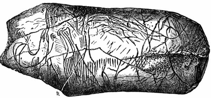 Prehistoric carving of the Mammoth