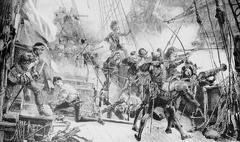 Lord Howard Attacking a Ship of the Spanish Armada