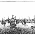 London before the Spire of St. Paul's was burned; showing the Bridge, Tower, Shipping, &amp;c