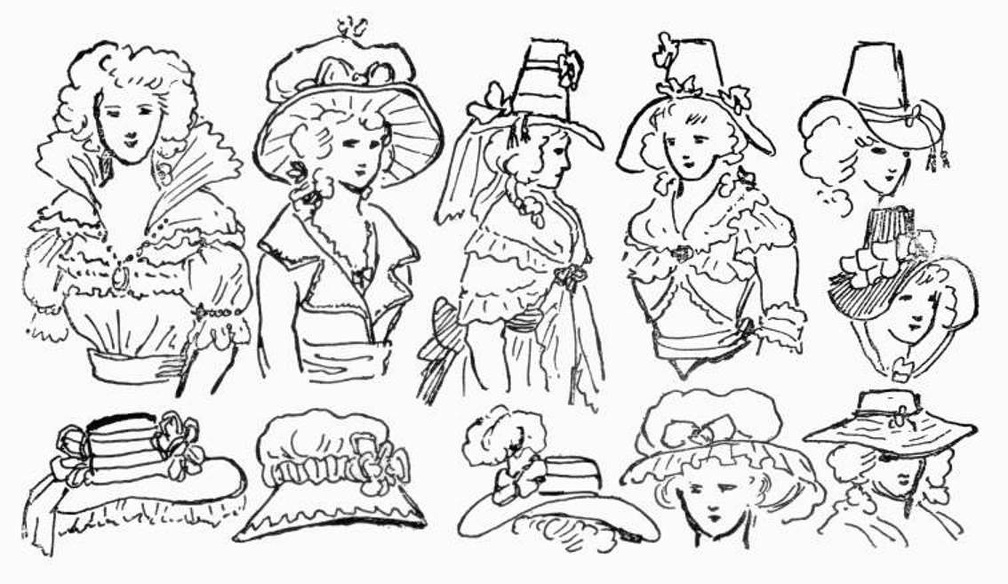 Hats during period 1790-1800