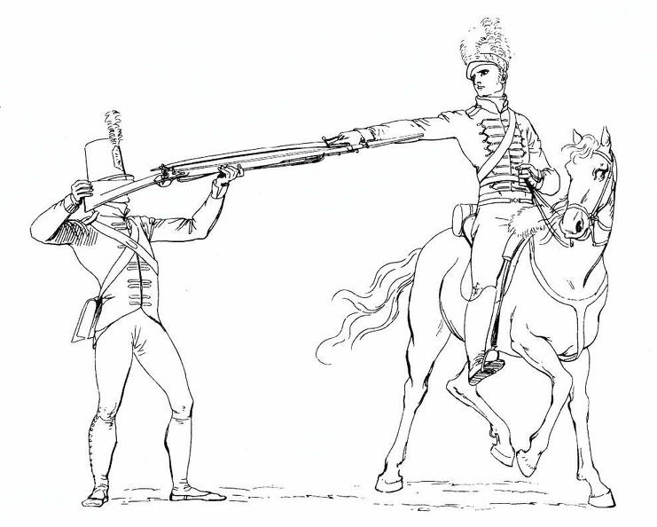 The Cavalry man making point to the right