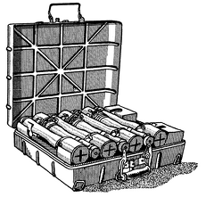 Method of carrying and packing stick-type grenades