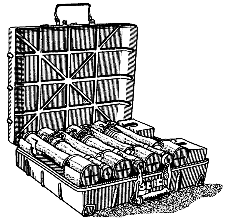 Method of carrying and packing stick-type grenades