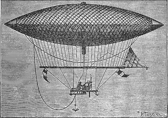 Giffard’s steam dirigible, 1852
