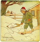 How the snow did fly as he dug and scraped and shoveled