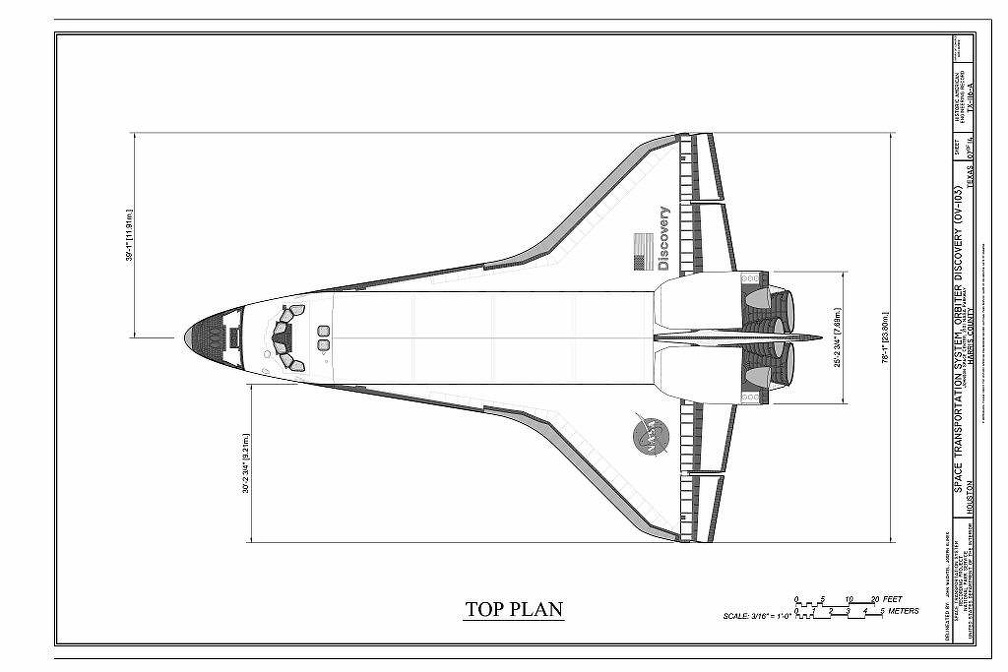 Space Shuttle - top plan