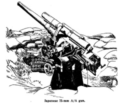 Japanese 75-mm Anti-Aitcraft gun