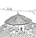 View of the Exterior of the Dome of SS. Sergius and Bacchus
