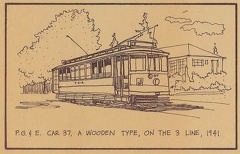 P.G. and E. Car 37, A wooden type, on the 3 line, 1941