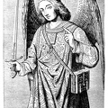 Miniature from the Prayer-book of Anne de Bretagne, representing the Archangel St. Michael