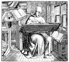 Scribe or Copyist, in his Work-room