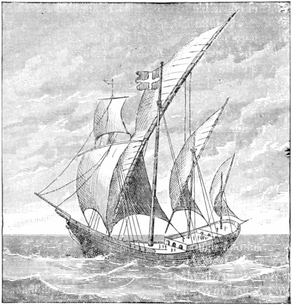 A Caravel of the time of Columbus
