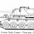 Cruiser Tank, Comet - 77 mm gun - 1945