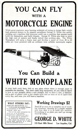 White Monoplane Plans -1918A