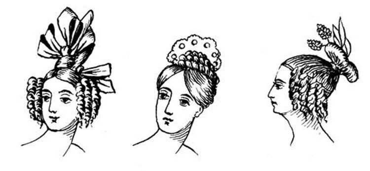 bonnets, a turban, a cap, and various modes of dressing the hair. 1833
