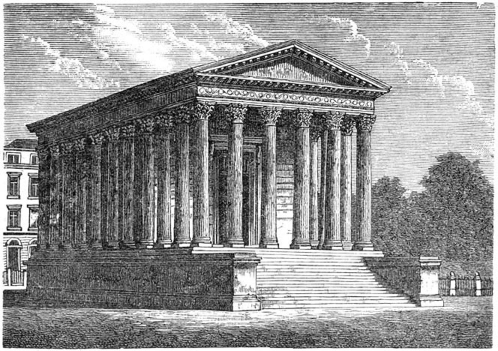 Roman temple (maison carrée) in Nîmes.jpg
