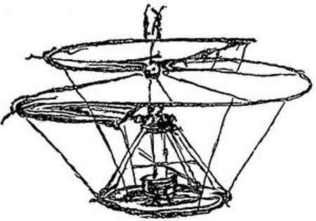 Principle of the helicopter, drawing by Leonardo da Vinci.jpg