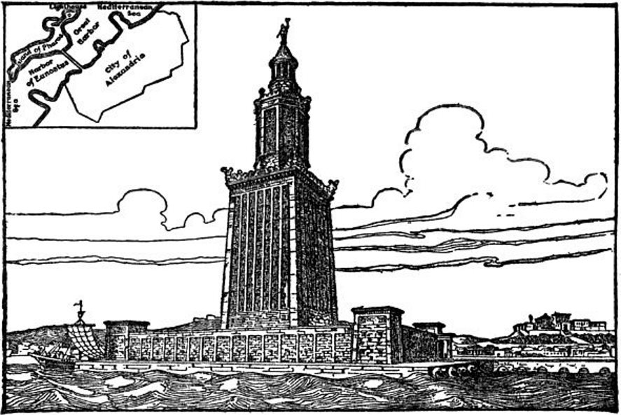 The Lighthouse of the Harbor of Alexandria in the Hellenistic Age.jpg