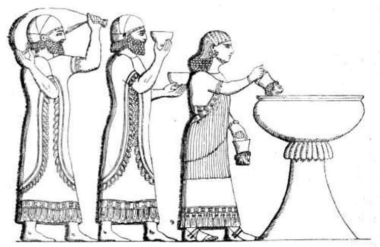 Filling the wine cups at a feast.jpg