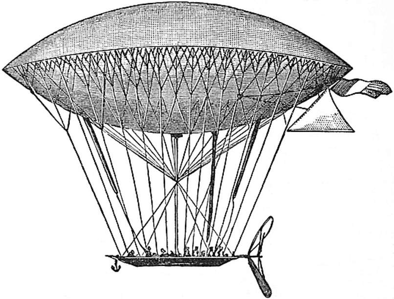 Dupuy de Lome’s dirigible, 1872