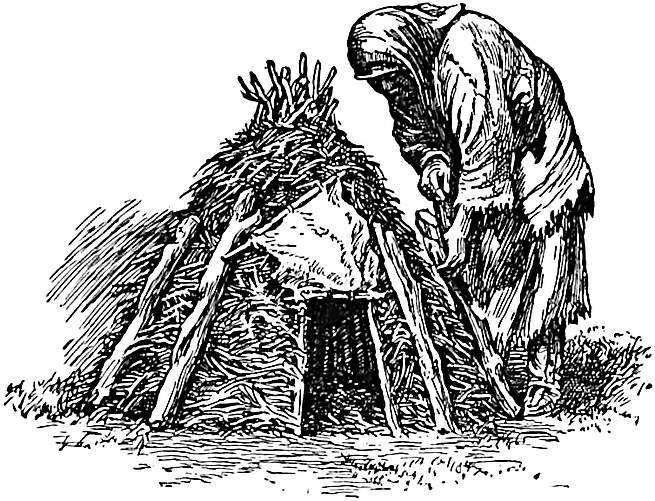 She laid the grass thickly over the sides of the little tepee.jpg