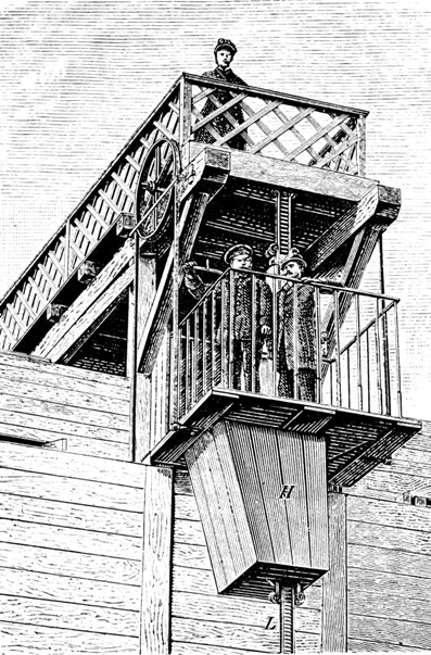 Siemens’ electric rack-climbing elevator of 1880.jpg